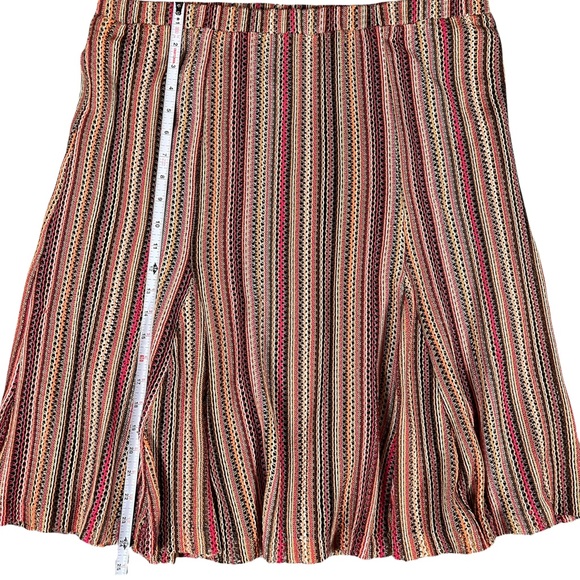 Downeast size Xl multi-colored striped ruffle skater circle style mini skirt EUC - Picture 8 of 10